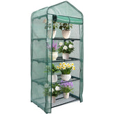 Balcony Greenhouse 160x69x49 cm – Sunula Mini Greenhouse with 4 Shelves, Winterproof, Stable & Space-Saving, for Balcony & Terrace, Green
